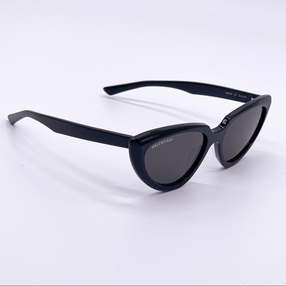 NEW BALENCIAGA BB0182S 001 BLACK CAT EYE FRAME SUNGLASSES BALENCIAGA - Picture 9 of 13